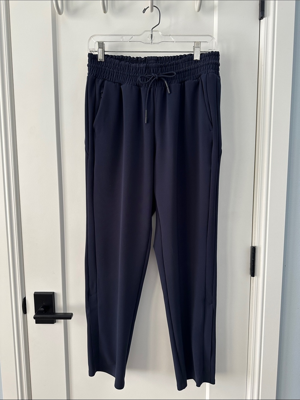 Athleta Navy Elastic-Waist Trousers